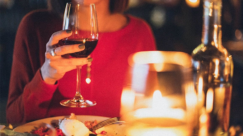 Candles during dinner