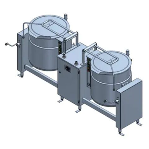 Capdan CT200E/CT200S Double Pot Steam Jacketed Tilting Kettle ...