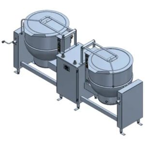 Capdan CT250E/CT250S Double Pot Steam Jacketed Tilting Kettle