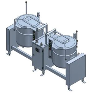 Capdan CT50E/CT50S Double Pot Steam Jacketed Kettle