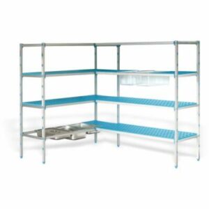Pujadas Aluminium and Plastic Corner Shelving Units