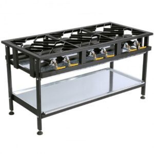 Anvil Floor-Standing Staggered 6 Burner Gas Boiling Table