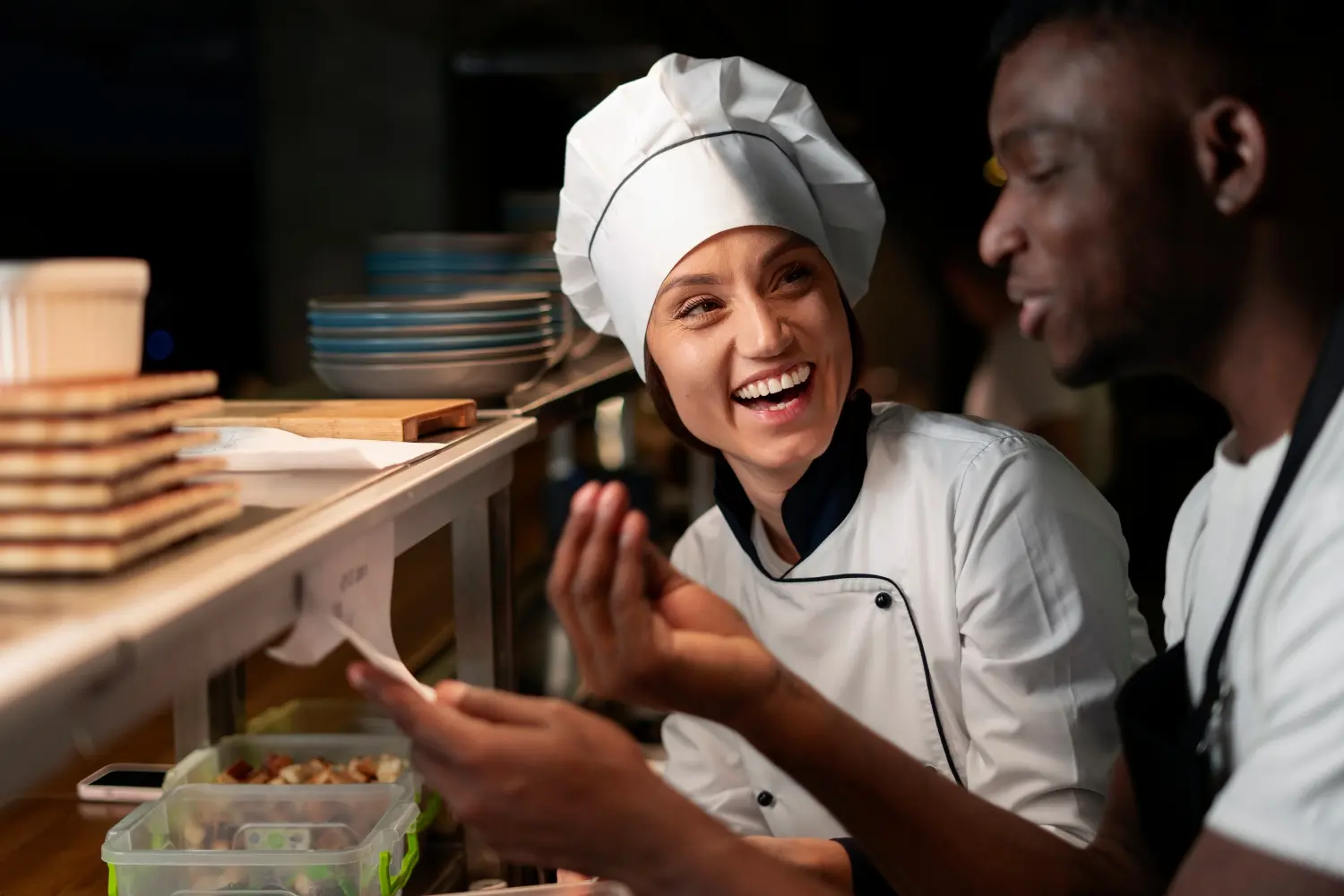 The Heart of Hospitality Businesses – Two chefs working in a commercial kitchen.